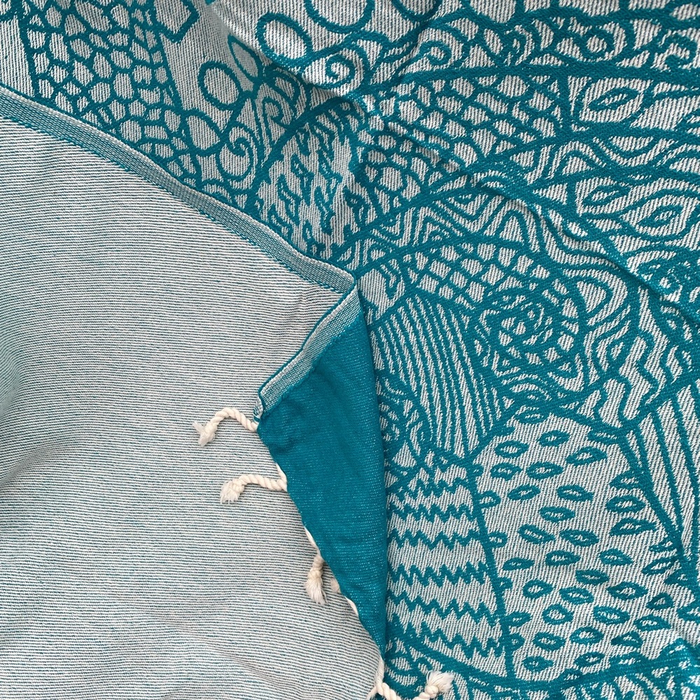 Turkish Cotton throw| Abstract pattern| Heavyweight Oversized Cotton Throw